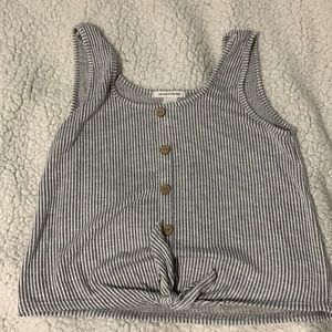 Grey and White Tank Top